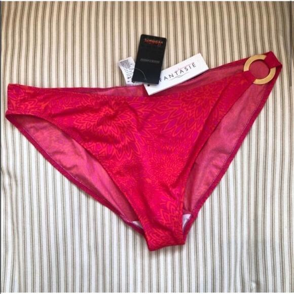 NWT Fantasie Pink Floral Azalea Bikini Bottoms - Picture 1 of 5